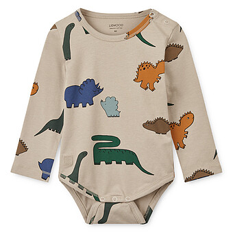Lot de 2 Bodys Yanni Dinosaurs Mist & Forest Green - 18 Mois
