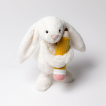 Bashful Bunny With Pencil 