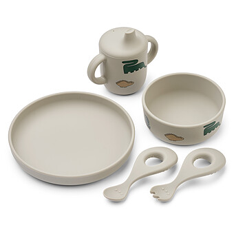Set Repas 5 Pièces Ryle - Dinosaurs Mist Liewood