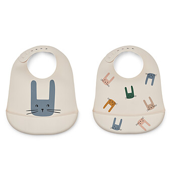 Lot de 2 Bavoirs Tilda - Bunny Sandy Liewood