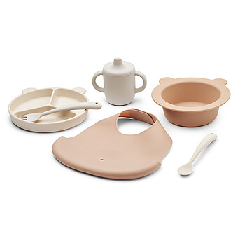 Set Repas 6 Pièces Stina - Mr Bear Tuscany Rose Multi Mix Liewood