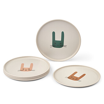 Lot de 6 Assiettes Remco - Bunny Sandy Liewood