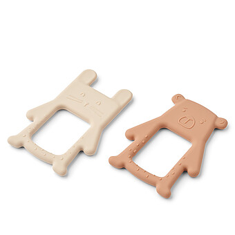 Lot de 2 Hochets Jonathan - Tuscany Rose & Apple Blossom Liewood