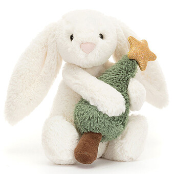 Bashful Bunny With Christmas Tree