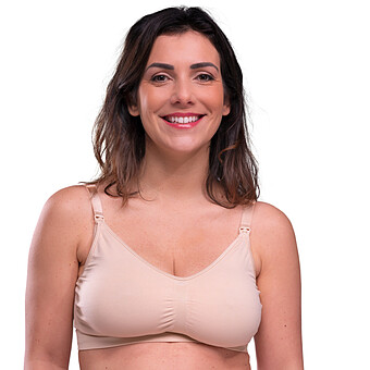 Soutien-gorge de Grossesse et d'Allaitement Sans Coutures Chair - XL