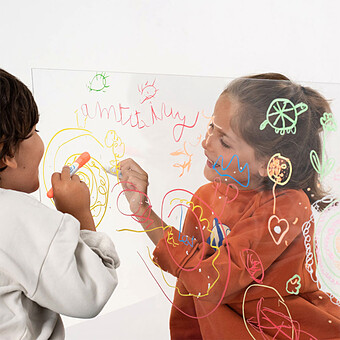 Lot de 5 Crayons de Cire Doux Néon