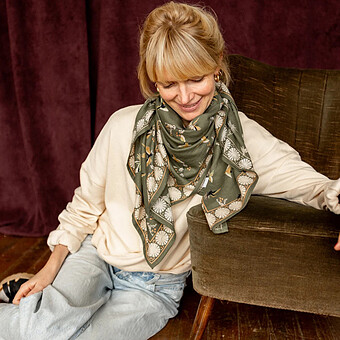 Big Foulard Latika Cerisier - Eucalyptus