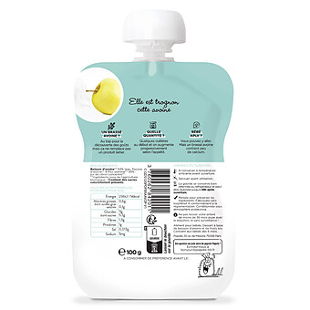 Gourde Repas Bio Brassé Avoine Pomme - 100 g
