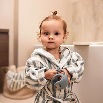 Peignoir de Bain Stripe Sea Green - 3/4 Ans 