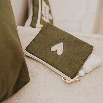 Porte-monnaie Love - Olive