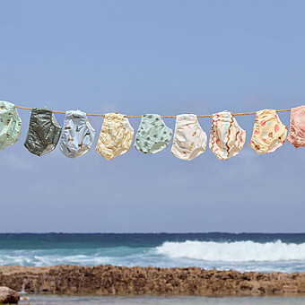 Maillot de Bain Couche Planches de Surf Ecru - 3/6 Mois