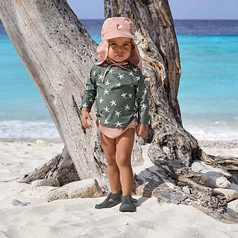 Maillot de Bain Couche Dauphin Pêche - 3/6 Mois