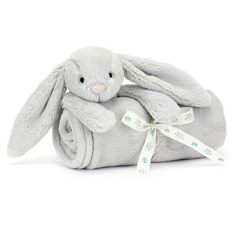 Bashful Silver Bunny Blankie