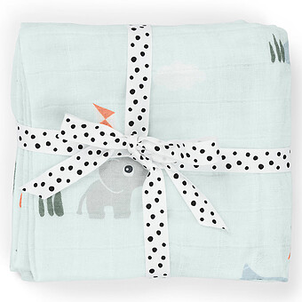 Lot de 2 Langes - Playground Bleu