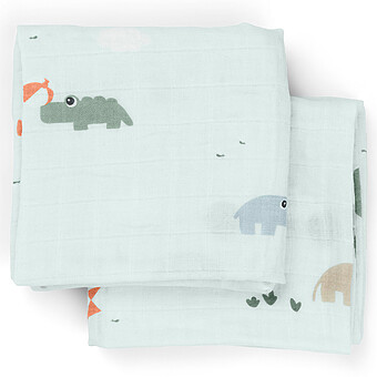 Lot de 2 Langes - Playground Bleu