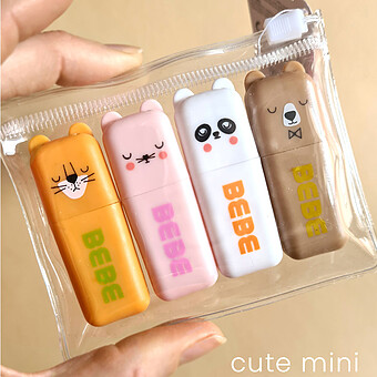 Lot de 4 Mini Surligneurs BEBE Friends
