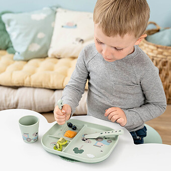 Coffret Repas Ventouse Foodie - Tiny Farm Vert