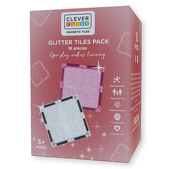 Kit de 16 Tuiles Aimantées Pailletées