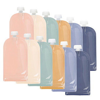 Lot de 12 Sachets Alimentaires Réutilisables  - 200 ml