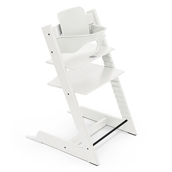 Chaise Haute Tripp Trapp avec Newborn Set et Baby Set - Blanc et Gris
