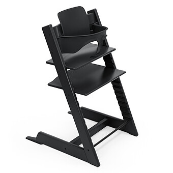 Chaise Haute Tripp Trapp avec Plateau et Baby Set - Noir
