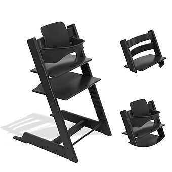 Chaise Haute Tripp Trapp avec Baby Set - Noir