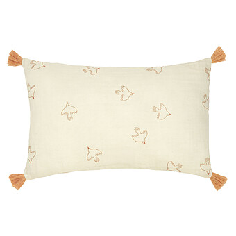Coussin Rectangulaire Wabi Sabi - Brown Hoshi Birds 