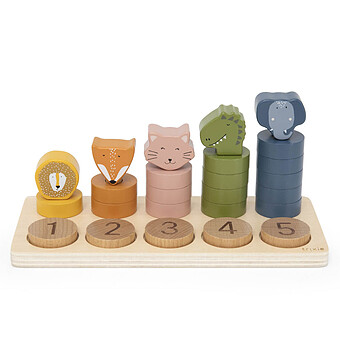 Puzzle à Chiffres 1-5 en Bois