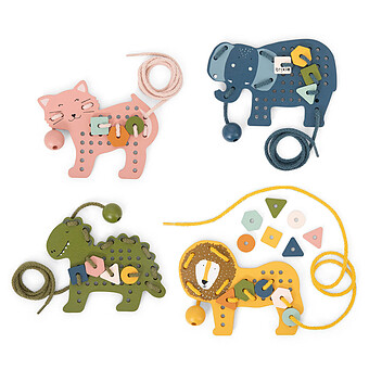 Jeu de Laçage en Bois Animaux