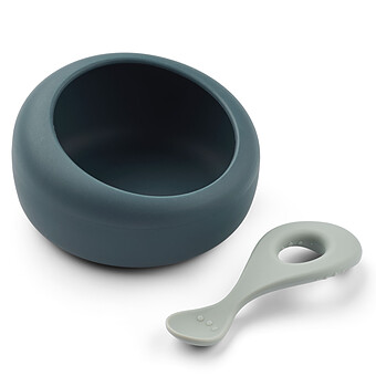 Bol avec Cuillère Sparia - Whale Blue Dove Blue