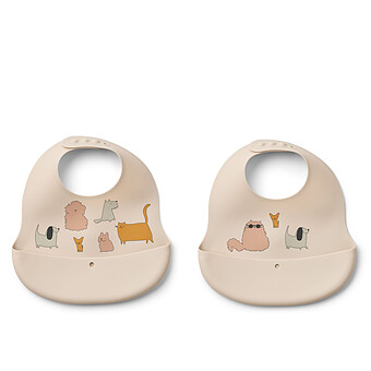 Lot de 2 Bavoirs Ember - Cats and Dogs Sandy