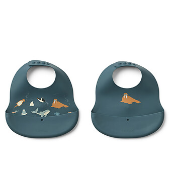 Lot de 2 Bavoirs Ember - Arctic Sea Ocean View