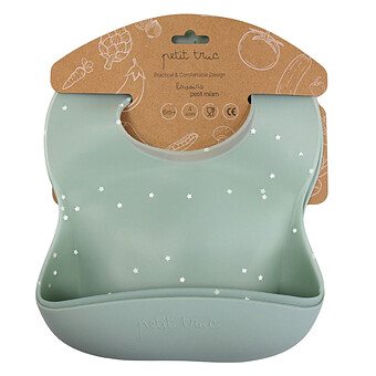 Lot de 2 Bavoirs Silicone Petit Miam - Avocado