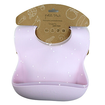 Lot de 2 Bavoirs Silicone Petit Miam - Marshmallow