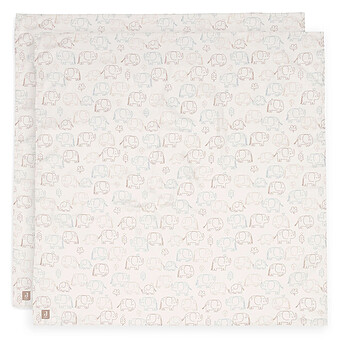 Lot de 2 Langes Gaze de Coton - Elephant Tales
