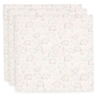 Lot de 3 Langes Gaze de Coton - Elephant Tales