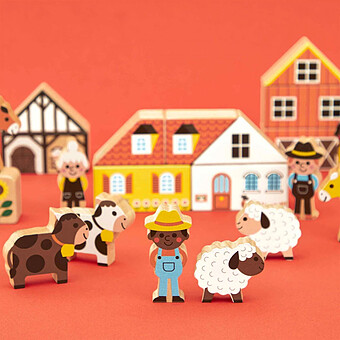 Lot de 34 Cubes Campagne - Cross Roads 