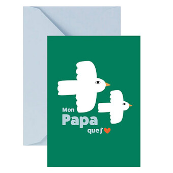 Carte Mon Papa Que J'aime