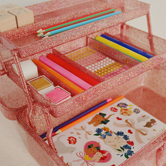 Coffret de Loisirs Créatifs - Glitter Rose
