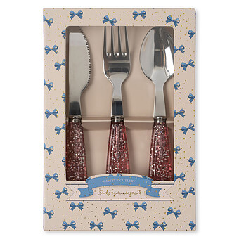 Lot de 3 Couverts Pailletés - Sparkling Blush