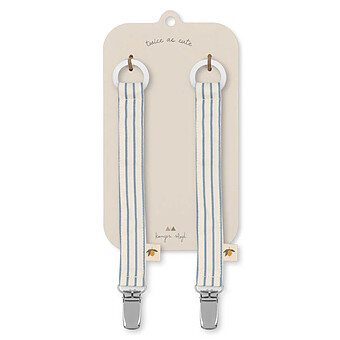 Lot de 2 Attaches Tétines - Stripe Blue