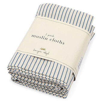 Lot de 3 Langes - Stripe Blue