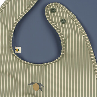 Lot de 2 Bavoirs - Tea Stripe & Flint Stone