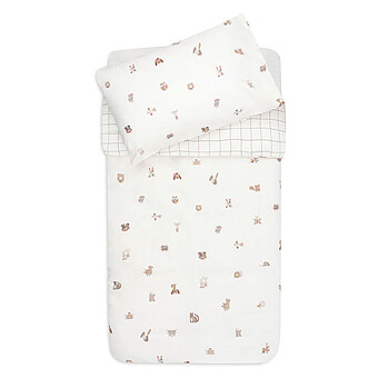 Housse de Couette et Taie Animal Friends - 100 x 140 cm 