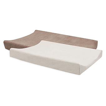Lot de 2 Housses de Matelas à Langer - Milky Coffee & Ivory