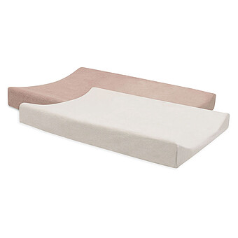 Lot de 2 Housses de Matelas à Langer - Wild Rose & Ivory