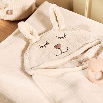 Couverture Portefeuille Bunny Cloudy Rib - Oatmeal