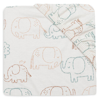 Drap Housse Jersey Elephant Tales - 70-75 x 140-150 cm
