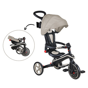 Tricycle Evolutif Trike Explorer Foldable 4-en-1 - Taupe