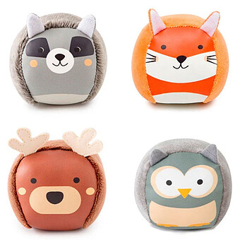 Set de 4 Balles Doudou Les Dooballs - Forêt